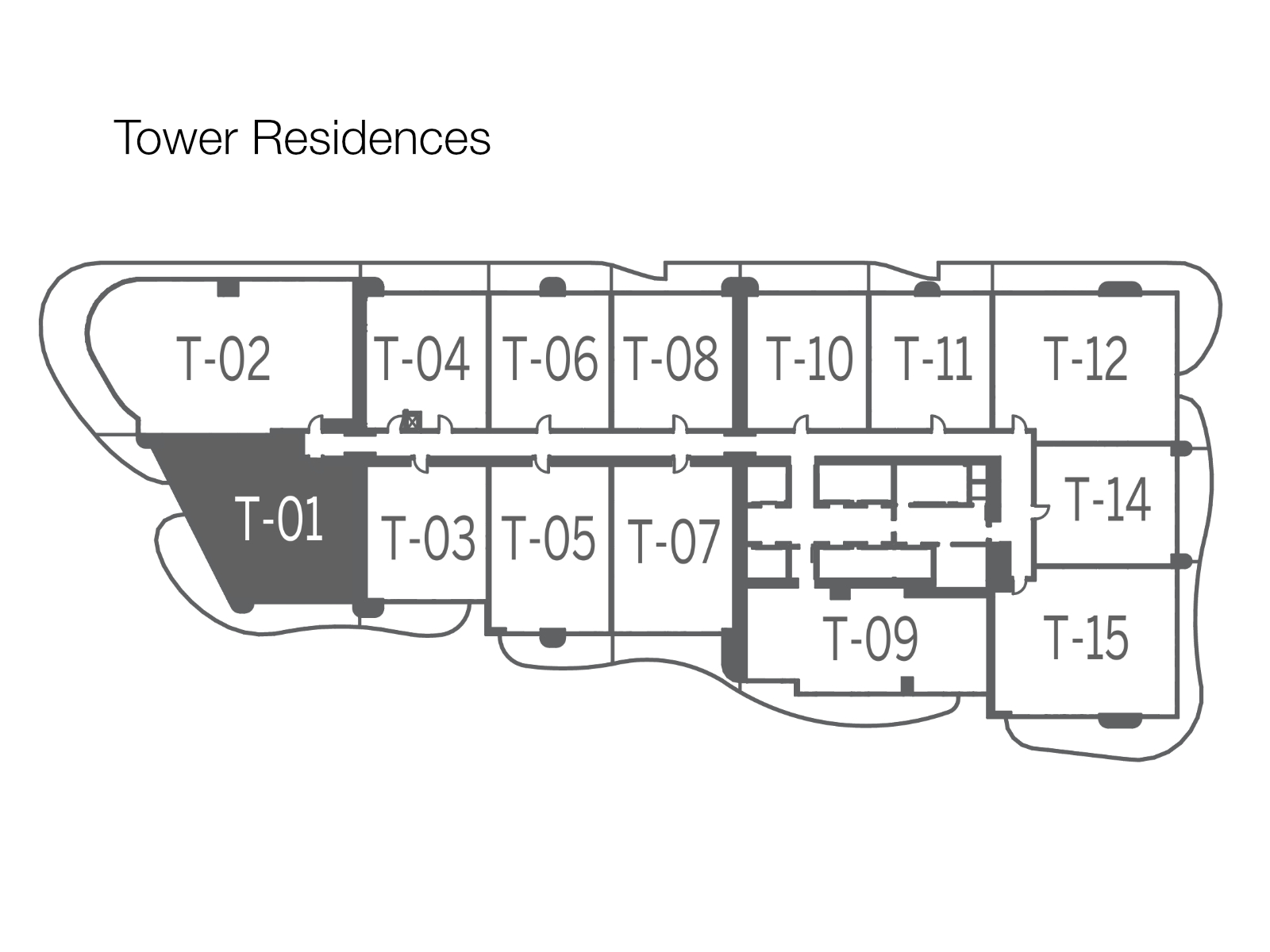 Brickell Flatiron Tower Key Plan